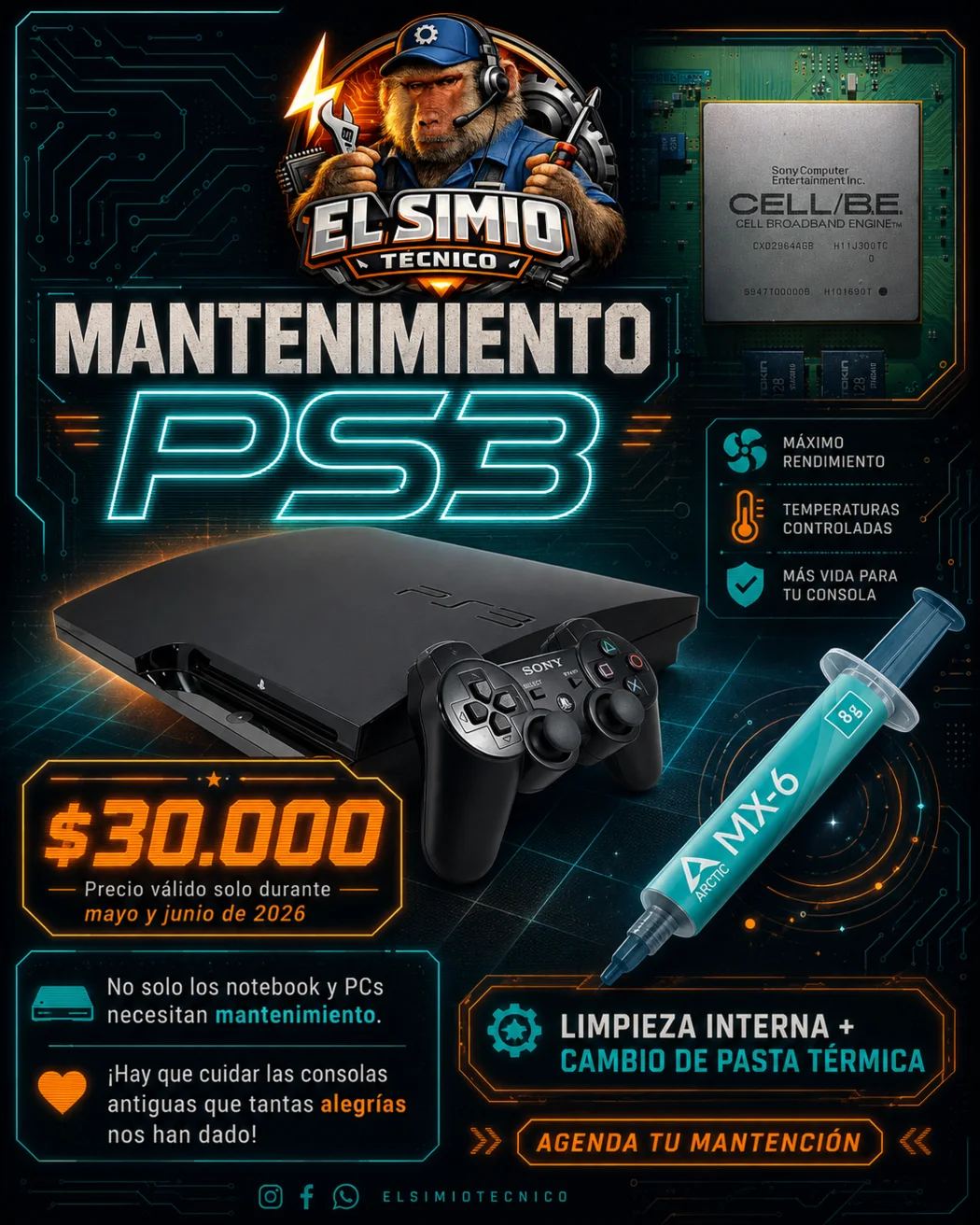 Oferta del mes: mantención de PS3